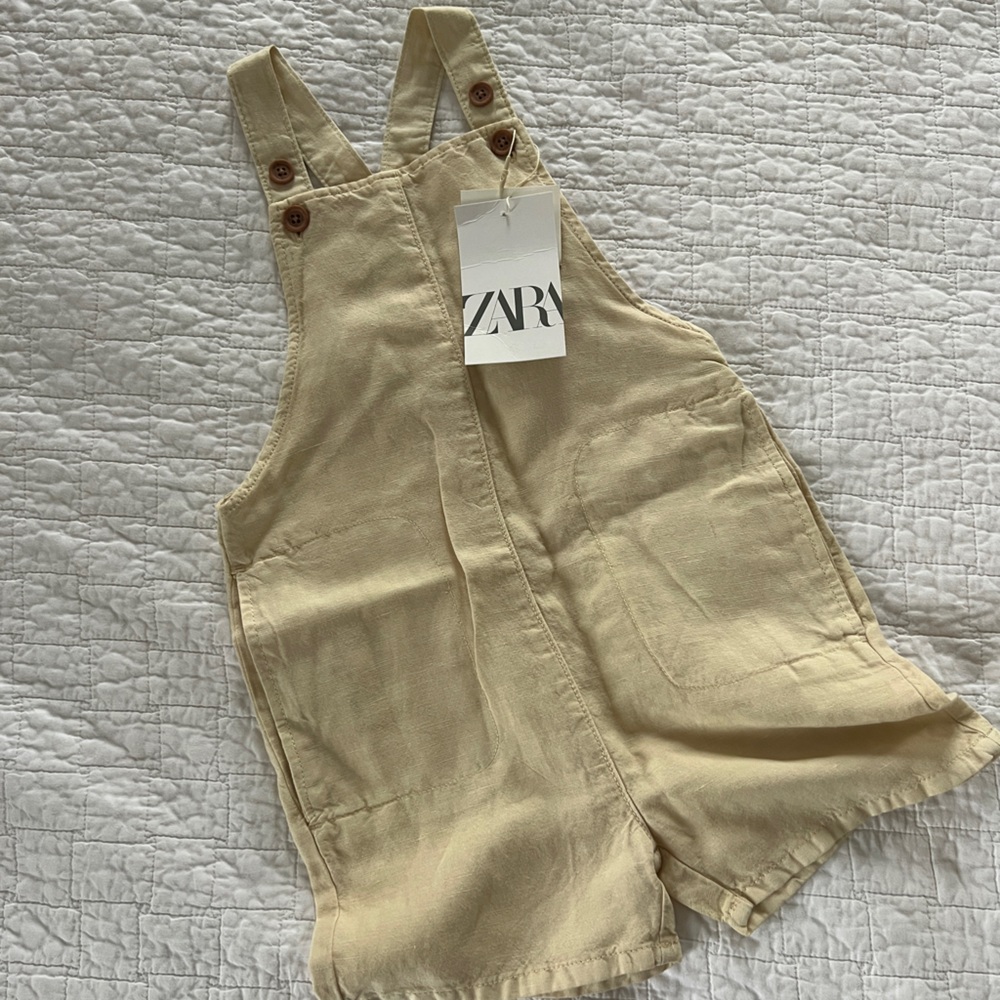 Zara linen overalls - Ivory